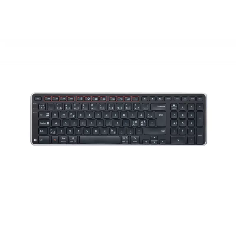 Contour Design Balance teclado, tamaño completo (100%), inalámbrico, RF Wireless + USB, teclado de interruptores de tijera, QWERTY, negro