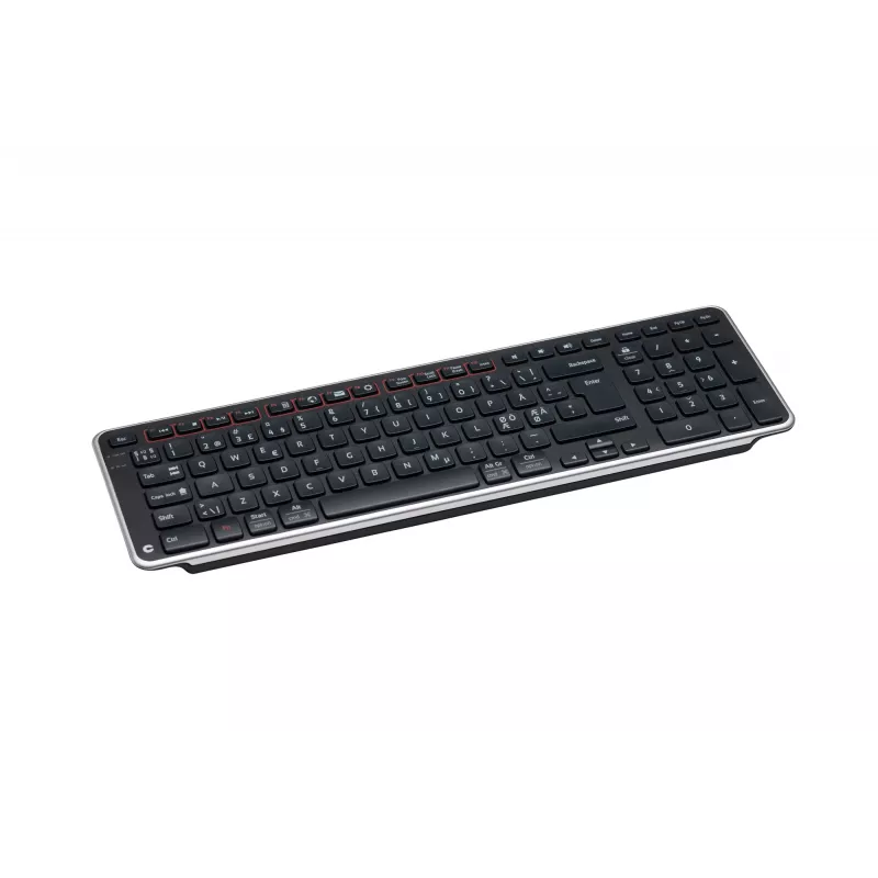 Contour Design Balance teclado, tamaño completo (100%), inalámbrico, RF Wireless + USB, teclado de interruptores de tijera, QWERTY, negro