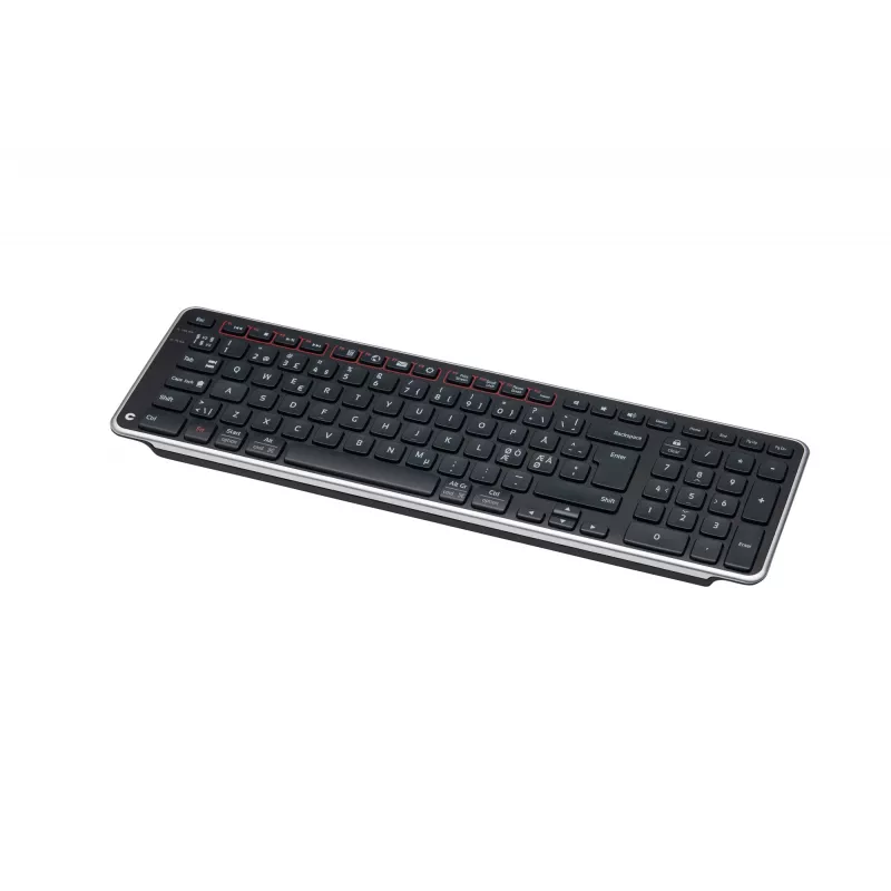 Contour Design Balance teclado, tamaño completo (100%), inalámbrico, RF Wireless + USB, teclado de interruptores de tijera, QWERTY, negro