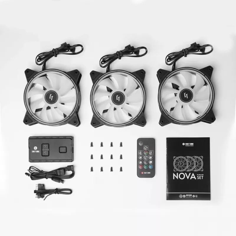 Chieftec Chieftronic Nova Set Ventilador 12 cm Negro 3 uds.