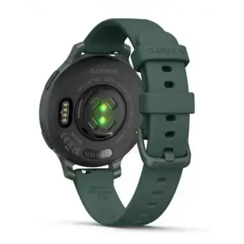 Smartwatch GARMIN Lily 2 Active Verde — Caja de aluminio de 38 mm, correa de silicona, GPS, SpO2, 5 ATM, 9 días de batería