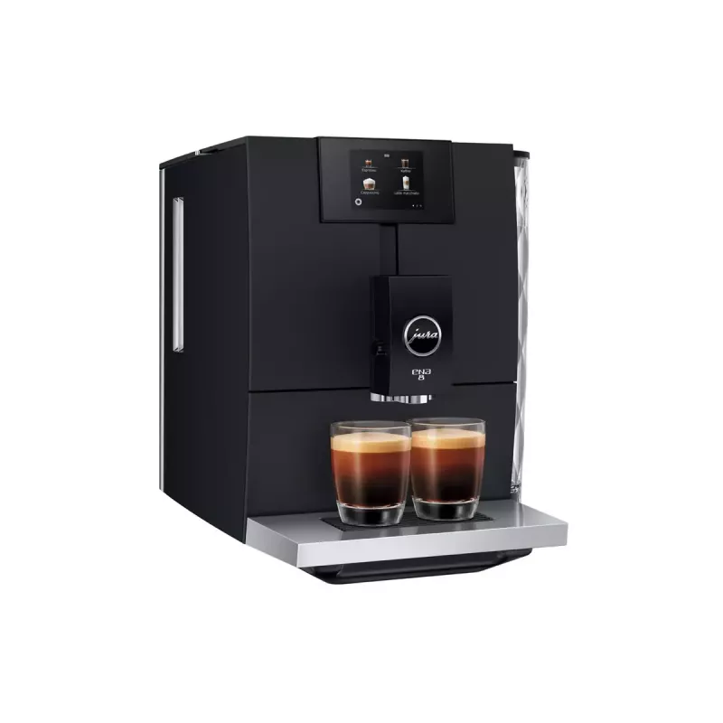 Cafetera espresso JURA ENA 8 (EC) — depósito de agua de 1,1 litros, 125 g de café, 15 bar, molinillo integrado, 10 tazas