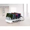 Manhattan Estación de carga USB-C de 10 puertos, salida USB-C: 10x 20 W, máx. 200 W, alimentación de red AC (incl. adaptador US/EU/UK)