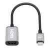 Manhattan Cable USB-C a HDMI, 4K@60Hz, 5 Gbit/s (USB 3.2 Gen1 alias USB 3.0), 15 cm, Negro, conector macho a conector hembra, tres años de garantía