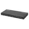 Manhattan Conmutador multivisor HDMI de 4 puertos 4K, switch con cuatro entradas en una pantalla, 4K@30Hz, múltiples opciones de visualización incluyendo imagen en imagen y pantalla dual/cuádruple, botones o mando a distancia, audio de 3,5 mm y Toslink, Negro, 3 años de garantía