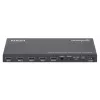 Manhattan Conmutador multivisor HDMI de 4 puertos 4K, switch con cuatro entradas en una pantalla, 4K@30Hz, múltiples opciones de visualización incluyendo imagen en imagen y pantalla dual/cuádruple, botones o mando a distancia, audio de 3,5 mm y Toslink, Negro, 3 años de garantía