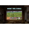 Manhattan Conmutador multivisor HDMI de 4 puertos 4K, switch con cuatro entradas en una pantalla, 4K@30Hz, múltiples opciones de visualización incluyendo imagen en imagen y pantalla dual/cuádruple, botones o mando a distancia, audio de 3,5 mm y Toslink, Negro, 3 años de garantía