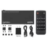 Manhattan Conmutador multivisor HDMI de 4 puertos 4K, switch con cuatro entradas en una pantalla, 4K@30Hz, múltiples opciones de visualización incluyendo imagen en imagen y pantalla dual/cuádruple, botones o mando a distancia, audio de 3,5 mm y Toslink, Negro, 3 años de garantía