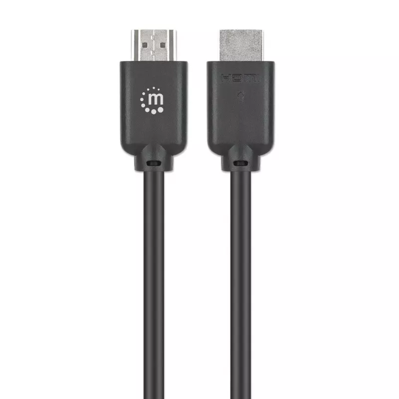 Manhattan Cable HDMI 4K@60Hz con Ethernet, 10 m, apto para TODAS las aplicaciones 4K y 1080p/HD – actualiza ahora o prepárate para el futuro, conector macho a conector macho, Negro, Ultra HD 4K x 2K, garantía de por vida, Premium High Speed