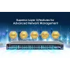 Intellinet Switch PoE+ L3 Fully Managed de 54 puertos con 48 puertos Gigabit Ethernet y 6 uplinks SFP+