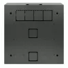 Intellinet Armario de montaje en pared de 19 pulgadas Low-Profile con 4U de raíles horizontales y 2U verticales, carcasa delgada y que ahorra espacio con solo 170 mm de profundidad, ideal para aplicaciones AV, multimedia y de vigilancia, montado, Negro RAL 7021