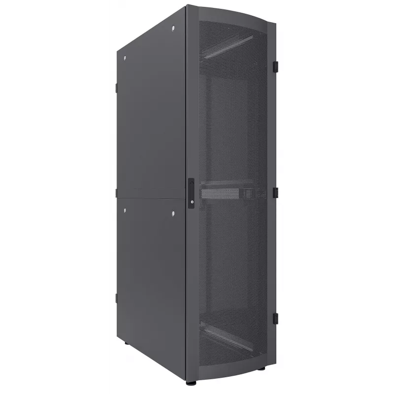 Armario rack Intellinet de 19 inch - independiente, 42HE, 800 x 1200 mm (ancho x fondo), negro, montado, máx. 1500 kg, cerradura multipunto, una cerradura por panel lateral, profundidad útil 123–973 mm, IP20, rack, acero