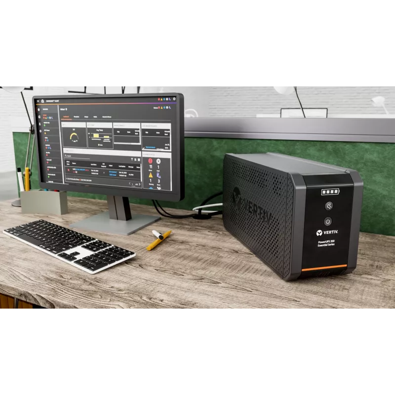 Vertiv PowerUPS 200 Essential PSA6E-600IT-IEC, 600VA/315W, line-interactive, 0,6 kVA, 315 W, senoidal, 140 V, 290 V