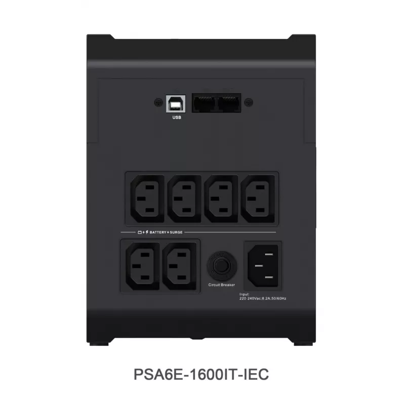 Vertiv PowerUPS 200 Essential PSA6E-1600IT-IEC, 1600VA/925W, line-interactive, 1,6 kVA, 925 W, senoidal, 140 V, 290 V