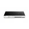 D-Link switch Gigabit PoE+ Smart Managed de 10 puertos con 2 puertos SFP