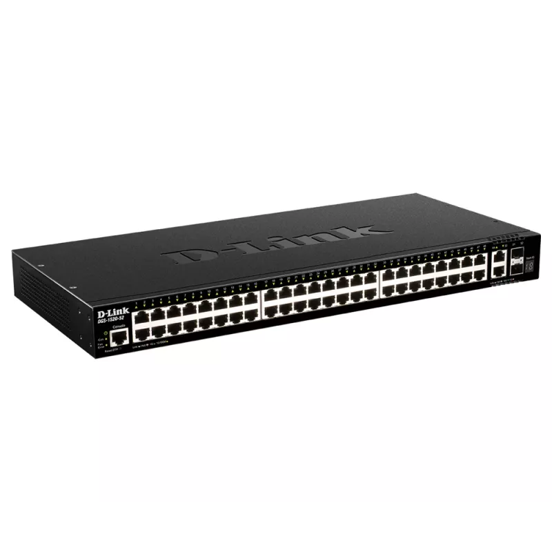 D-Link switch Gigabit Stackable Smart Managed de 48 puertos con 2 puertos 10GBase-T y 2 puertos 10G SFP+