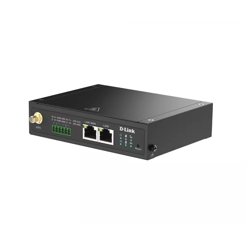 D-Link gateway IIoT 4G LTE, gateway móvil, negro, 4G, LTE, LTE, MicroSD (TransFlash), externo