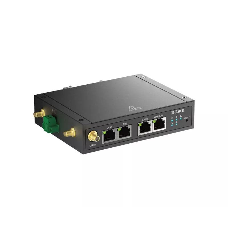 D-Link router VPN Wi-Fi 4G LTE M2M, router de red móvil, negro, montaje en carril DIN, 802.11b, 802.11g, Wi-Fi 4 (802.11n), 300 Mbit/s, 4G