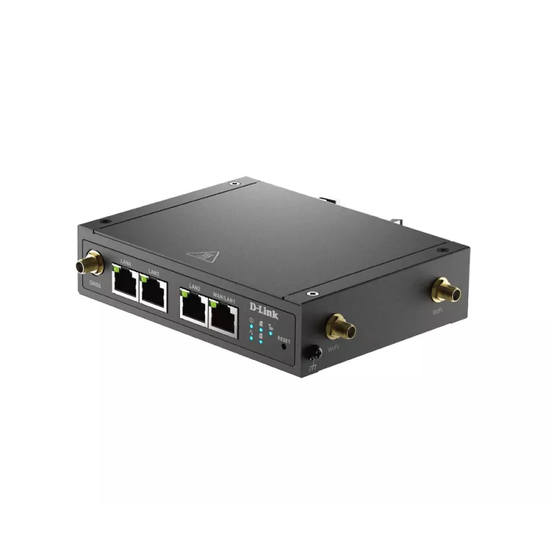 D-Link router VPN Wi-Fi 4G LTE M2M, router de red móvil, negro, montaje en carril DIN, 802.11b, 802.11g, Wi-Fi 4 (802.11n), 300 Mbit/s, 4G