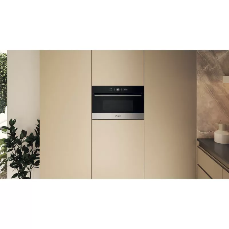 Whirlpool WMD54MX Microondas con grill de encastre negro, acero inoxidable 31 L 1000 W