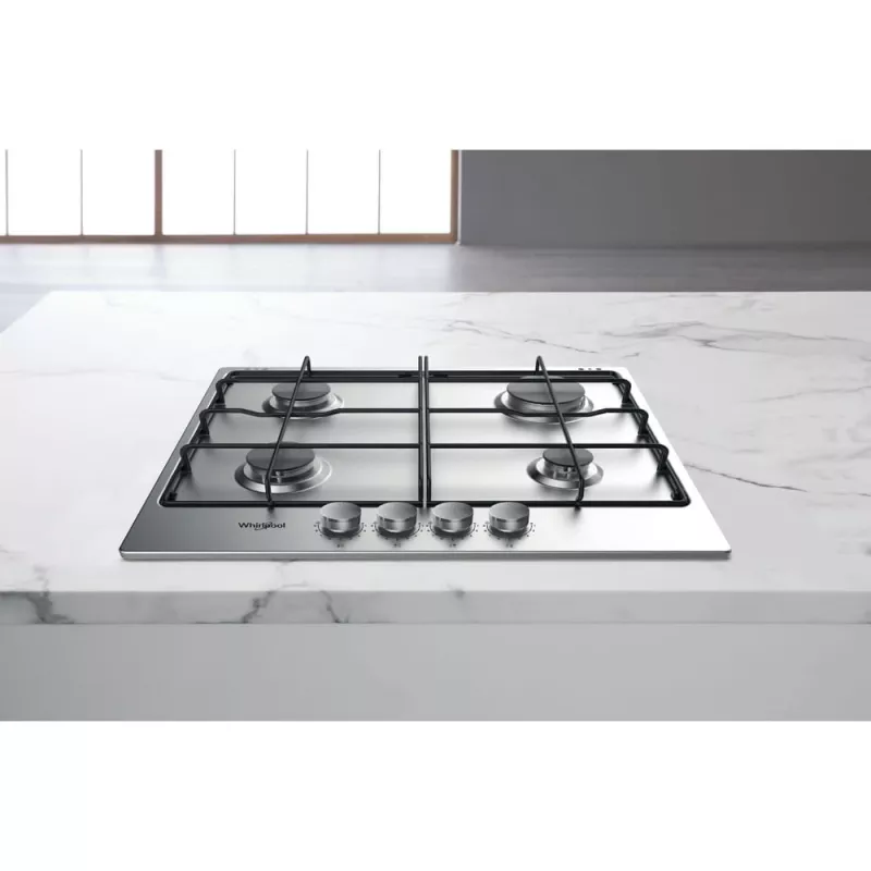 Whirlpool TGML 650 IX Acero inoxidable encastre 58 cm gas 4 zonas de cocción