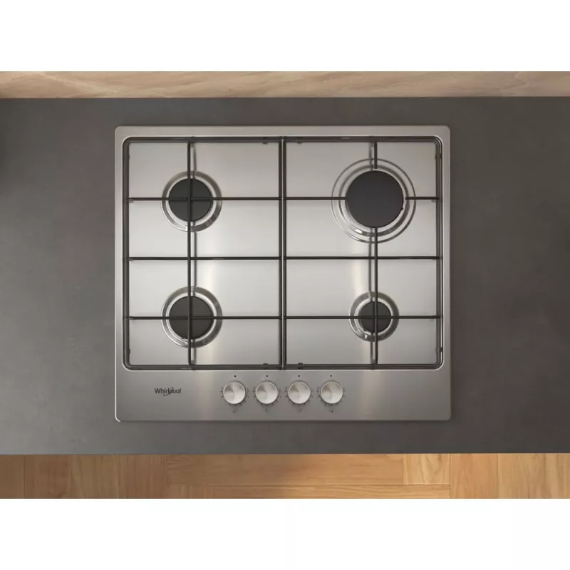 Whirlpool TGML 650 IX Acero inoxidable encastre 58 cm gas 4 zonas de cocción