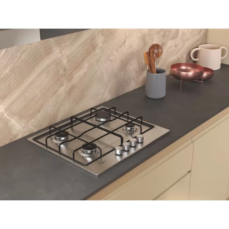Whirlpool TGML 650 IX Acero inoxidable encastre 58 cm gas 4 zonas de cocción