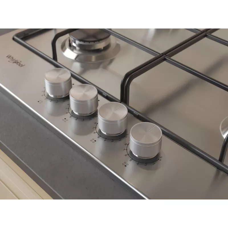 Whirlpool TGML 650 IX Acero inoxidable encastre 58 cm gas 4 zonas de cocción