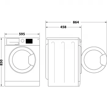 Whirlpool WRBSB 6249 S EU Lavadora de carga frontal 6 kg 1151 rpm negro, blanco