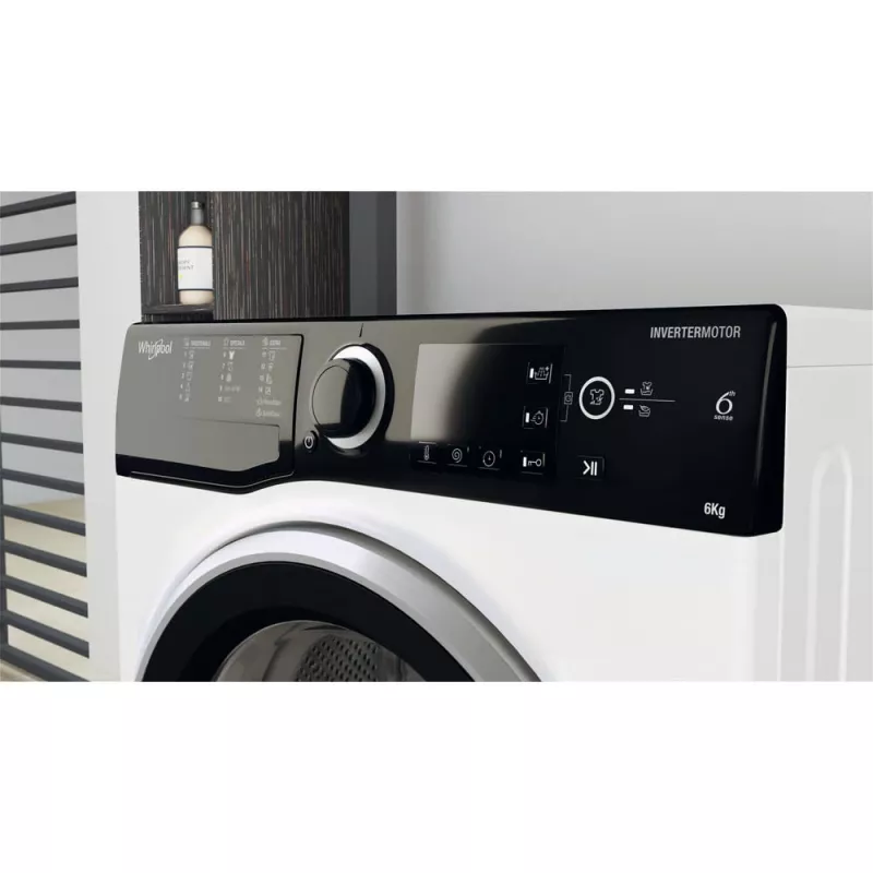 Whirlpool WRBSB 6249 S EU Lavadora de carga frontal 6 kg 1151 rpm negro, blanco