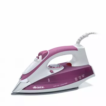 Ariete 6215 plancha de vapor, 2200 W, suela de acero inoxidable, 0,28 L, violeta/blanco