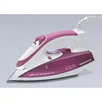 Ariete 6215 plancha de vapor, 2200 W, suela de acero inoxidable, 0,28 L, violeta/blanco