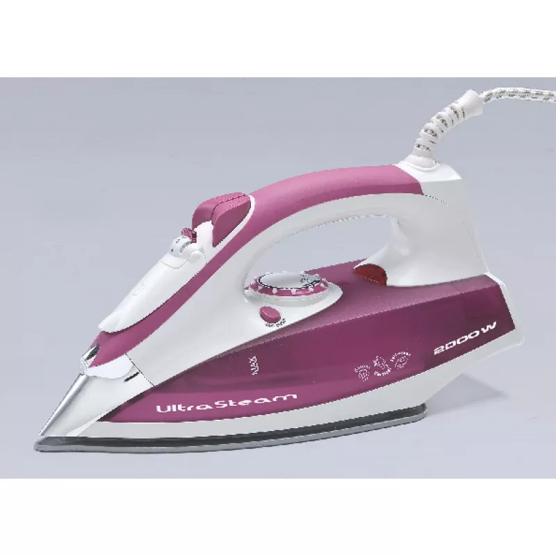 Ariete 6215 plancha de vapor, 2200 W, suela de acero inoxidable, 0,28 L, violeta/blanco