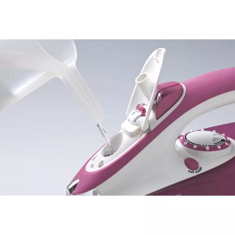 Ariete 6215 plancha de vapor, 2200 W, suela de acero inoxidable, 0,28 L, violeta/blanco