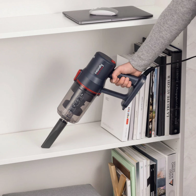Ariete 2708 Handy Force One, escoba eléctrica y aspirador de mano, 600W, 2en1, tecnología ciclónica, sin bolsa, depósito 0,6L, filtro HEPA.