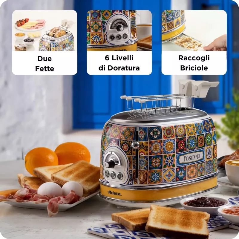 Ariete 0155/0P 6 2 rebanadas 810 W azul, amarillo