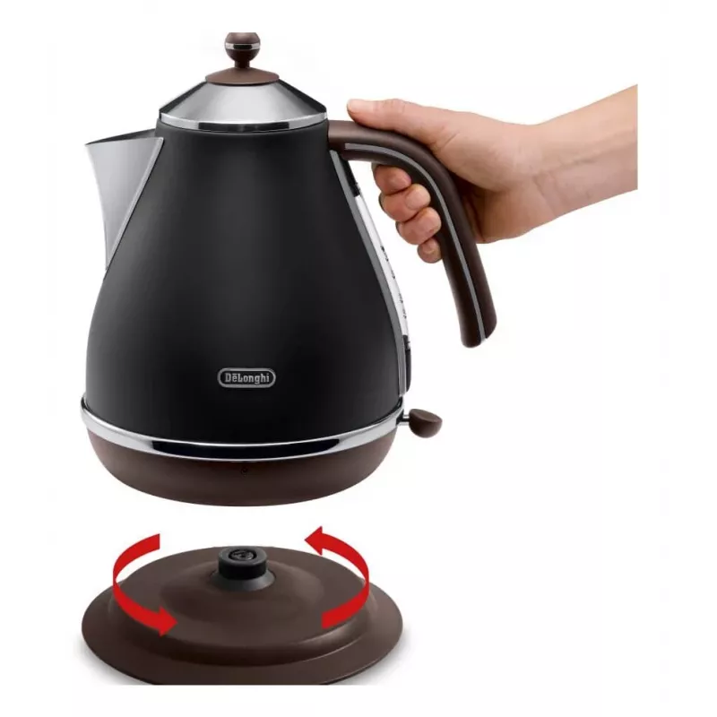 De’Longhi KBOV 2001.BK Hervidor 1,7 l 2000 W negro, marrón