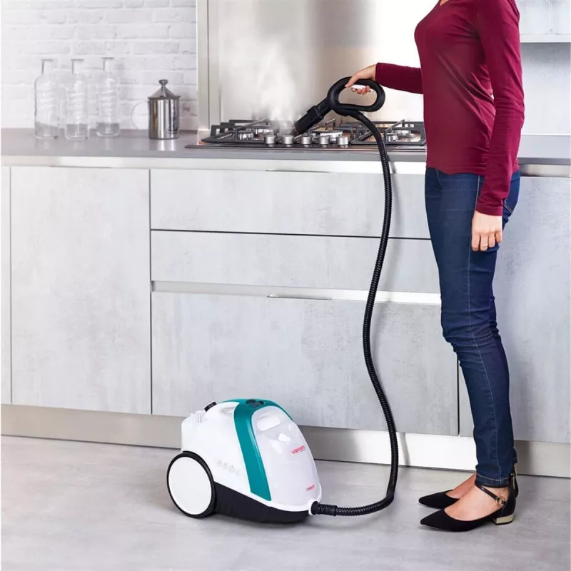 Polti Vaporetto Smart 100_T Limpiador a vapor de cilindro 1500 W azul, blanco