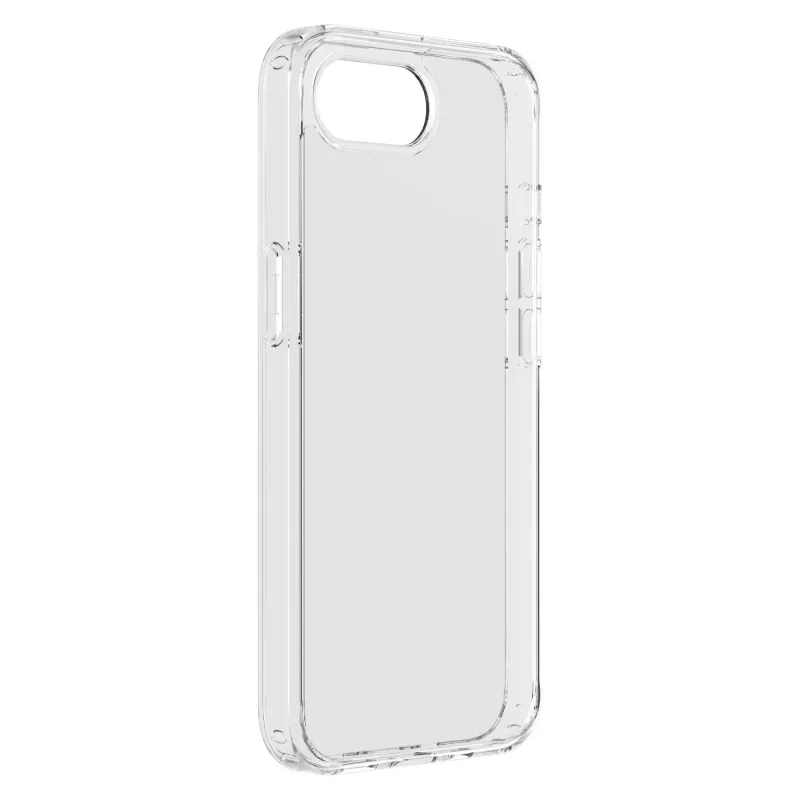 Cellularline Clear Protect - Funda rígida para iPhone 16e/17e con bordes de goma