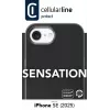 Cellularline Sensation - Funda de silicona soft-touch para iPhone 16e/17e con tecnología antibacteriana Microban® integrada