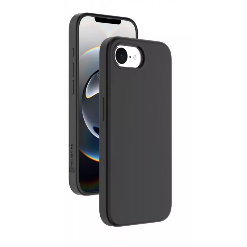 Cellularline Sensation - Funda de silicona soft-touch para iPhone 16e/17e con tecnología antibacteriana Microban® integrada