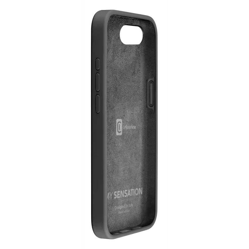 Cellularline Sensation - Funda de silicona soft-touch para iPhone 16e/17e con tecnología antibacteriana Microban® integrada