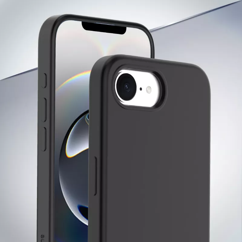 Cellularline Sensation - Funda de silicona soft-touch para iPhone 16e/17e con tecnología antibacteriana Microban® integrada