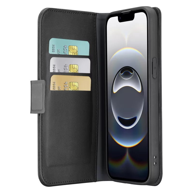 Cellularline Book Agenda - Funda tipo libro efecto piel para iPhone 16e/17e con cierre magnético