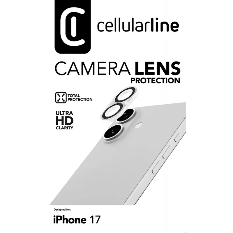 Objetivo de cámara Cellularline - Protección para la cámara del iPhone 17