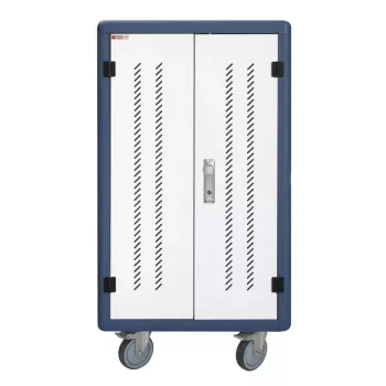 Techly I-CABINET-30DUTY carro/armario portátil de gestión de dispositivos Blanco, Azul