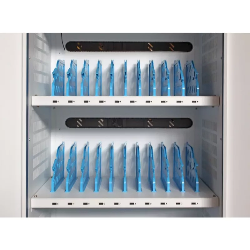 Techly I-CABINET-30DUTY carro/armario portátil de gestión de dispositivos Blanco, Azul