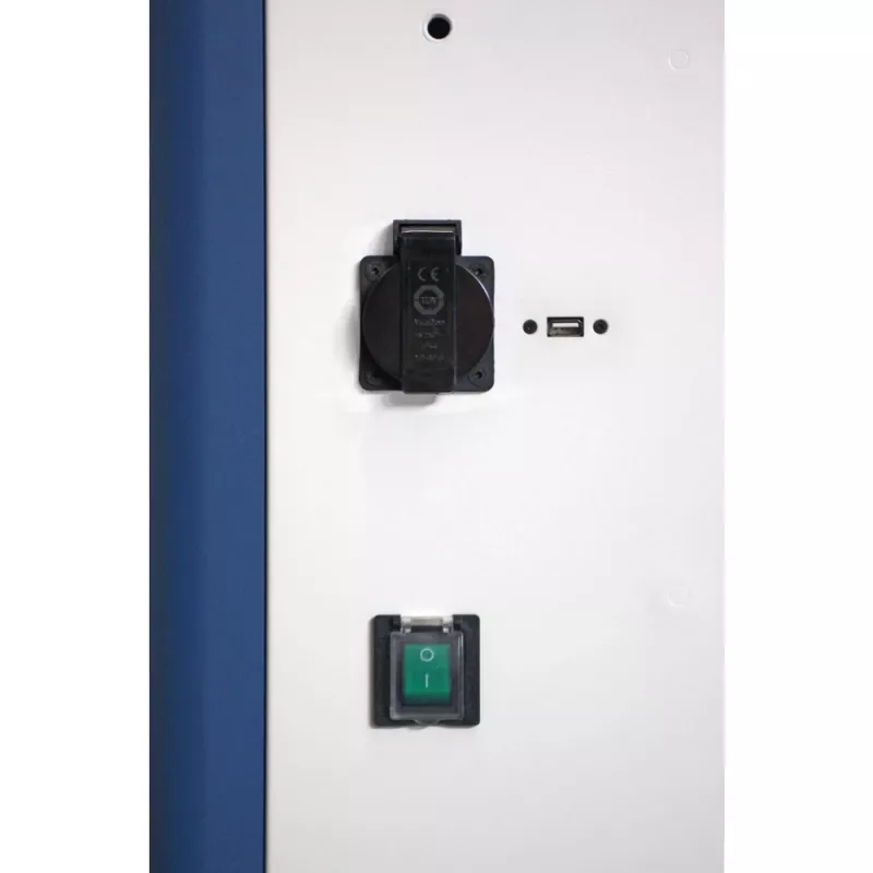 Techly I-CABINET-30DUTY carro/armario portátil de gestión de dispositivos Blanco, Azul