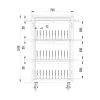 Techly I-CABINET-30DUTY carro/armario portátil de gestión de dispositivos Blanco, Azul