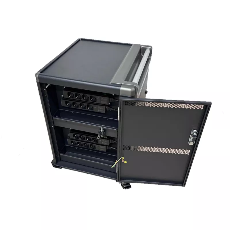 Ewent EW1703 carro/armario portátil de gestión de dispositivos Negro, Gris